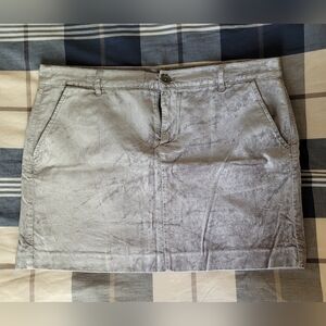 Jacob silver/grey velvet mini skirt, US 14